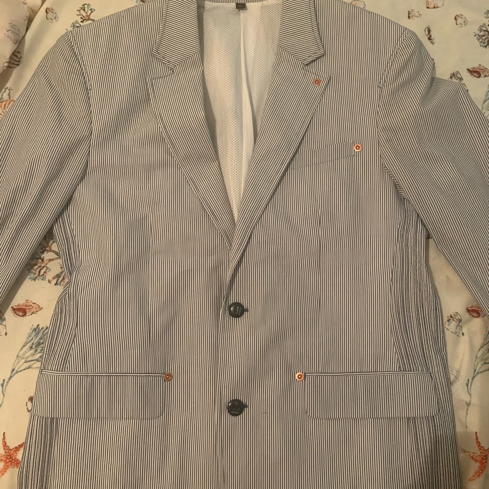 Fashion new men’s sport striped causal blazer